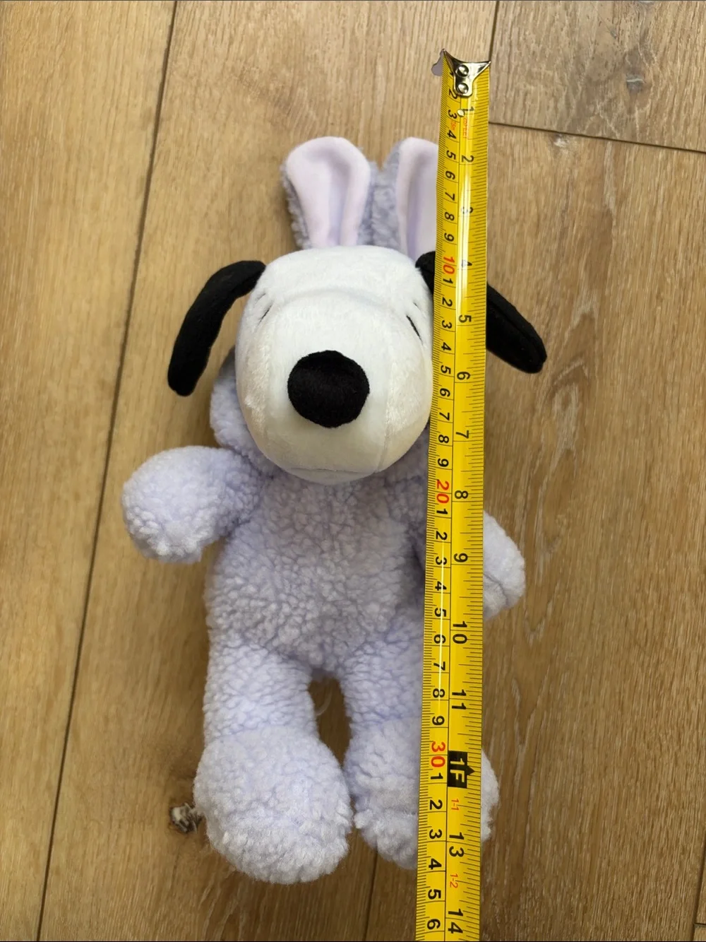 HALLMARK SNOOPY PEANUTS LIGHT PURPLE VIOLET EASTER BUNNY COSTUME PLUSH FIGURE
